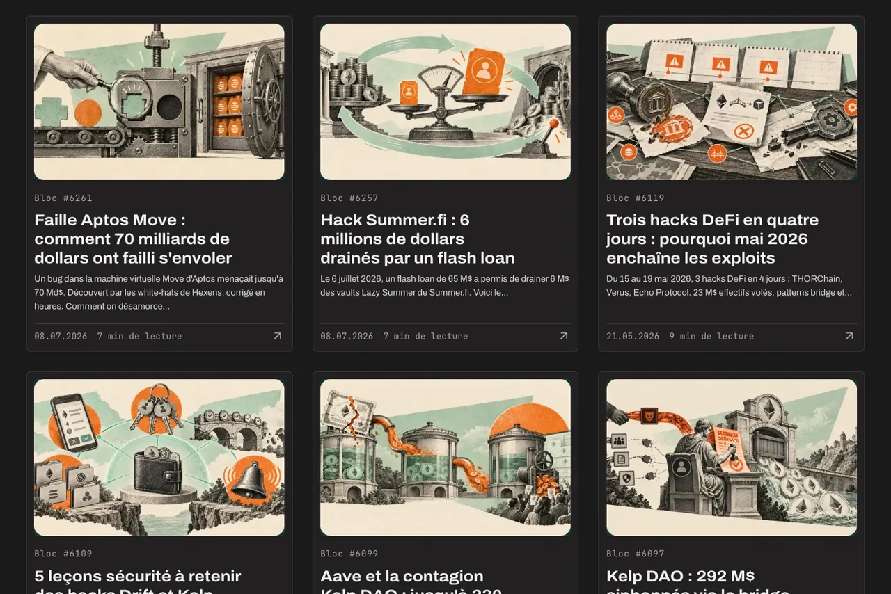 Détail du site BlockInfos : les blocs illustrés