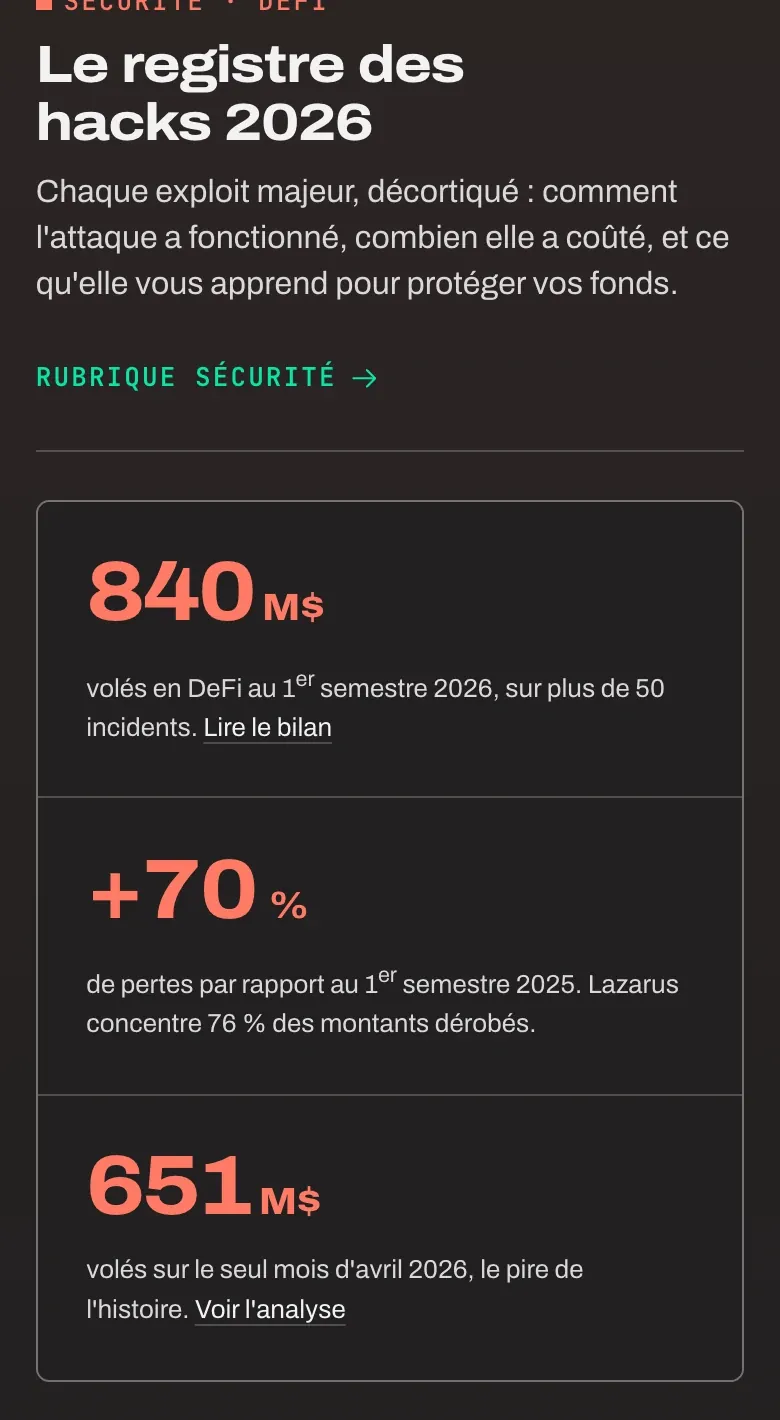 Détail du site BlockInfos : le livre de comptes