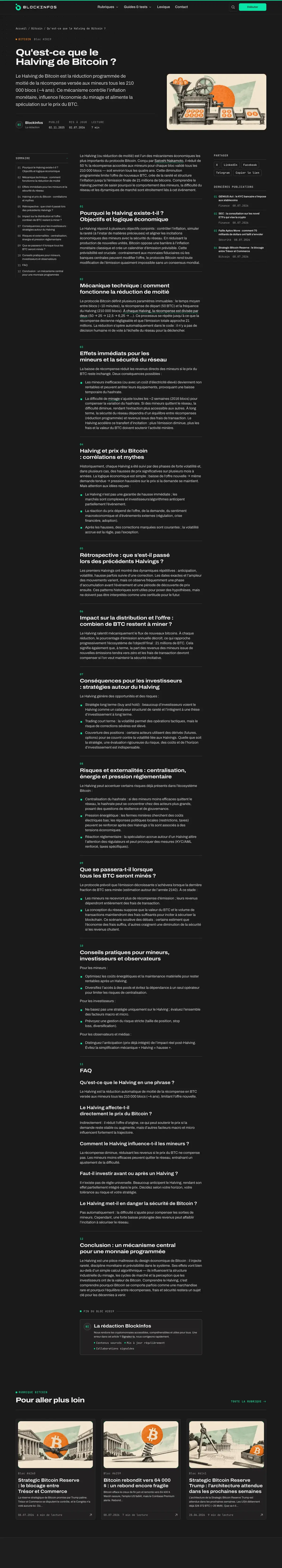 Article du site BlockInfos sur ordinateur, capture de la page entière