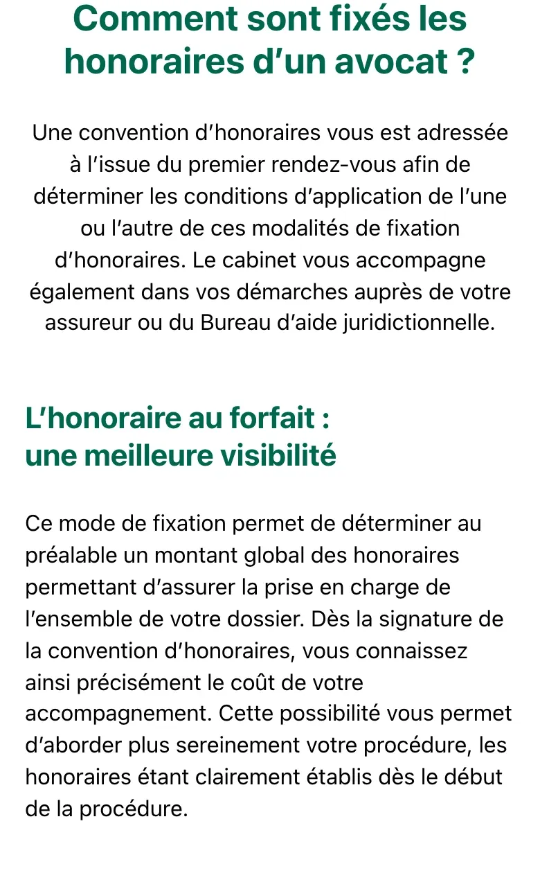 Détail du site Maître Fontaine : les modes de calcul