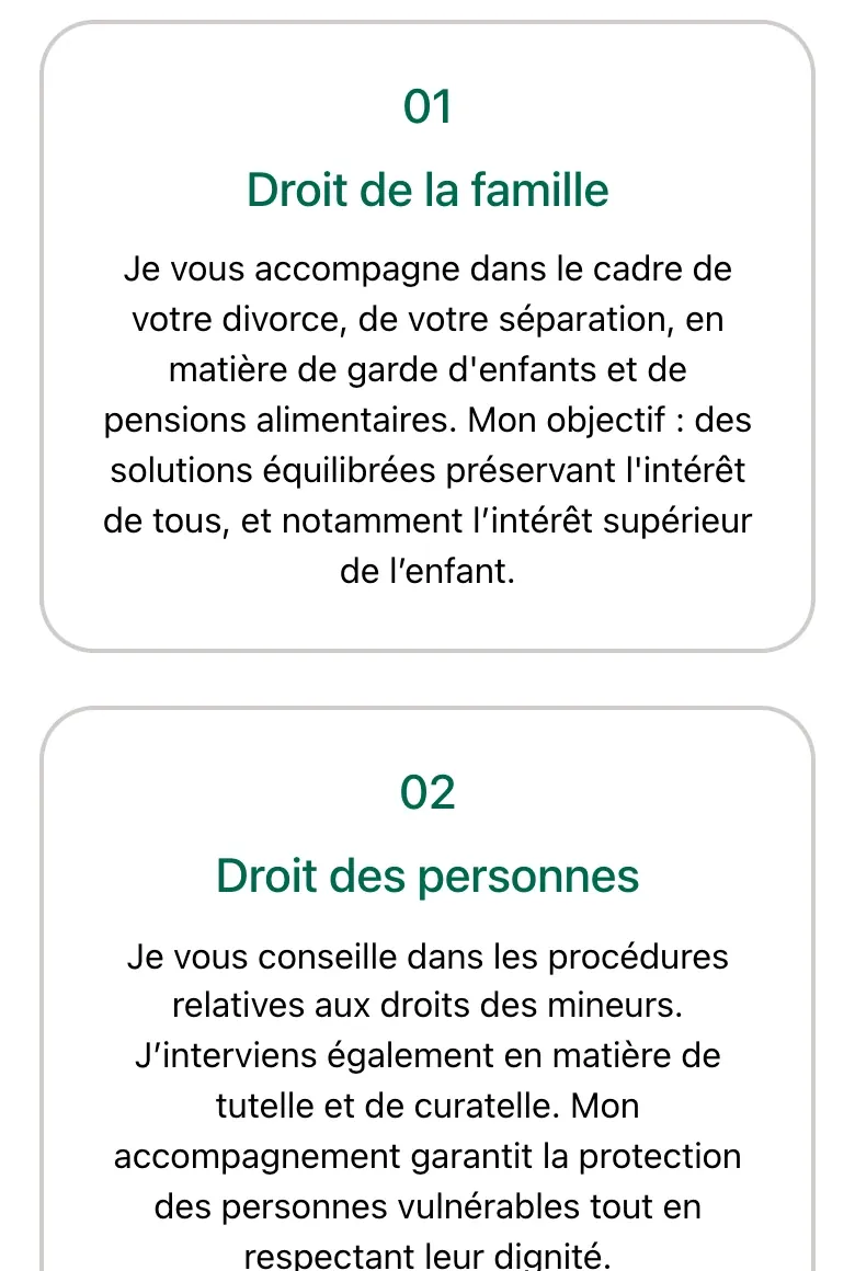Détail du site Maître Fontaine : les cartes numérotées