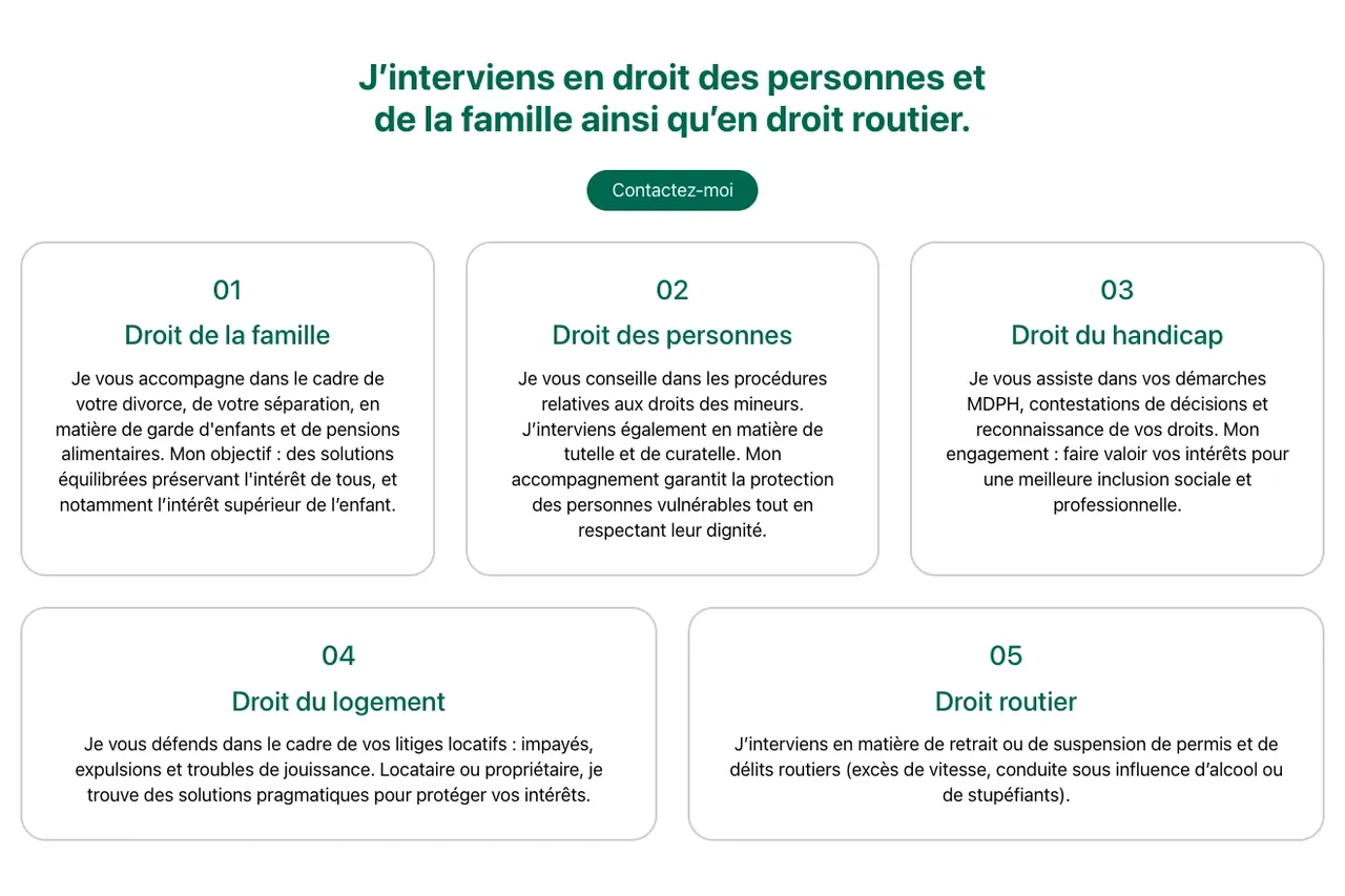 Détail du site Maître Fontaine : les cartes numérotées