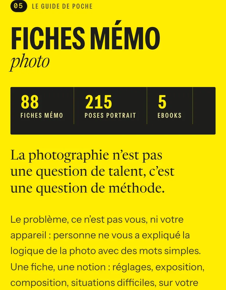 Détail du site L’Art de la Photo : la boîte de pellicule