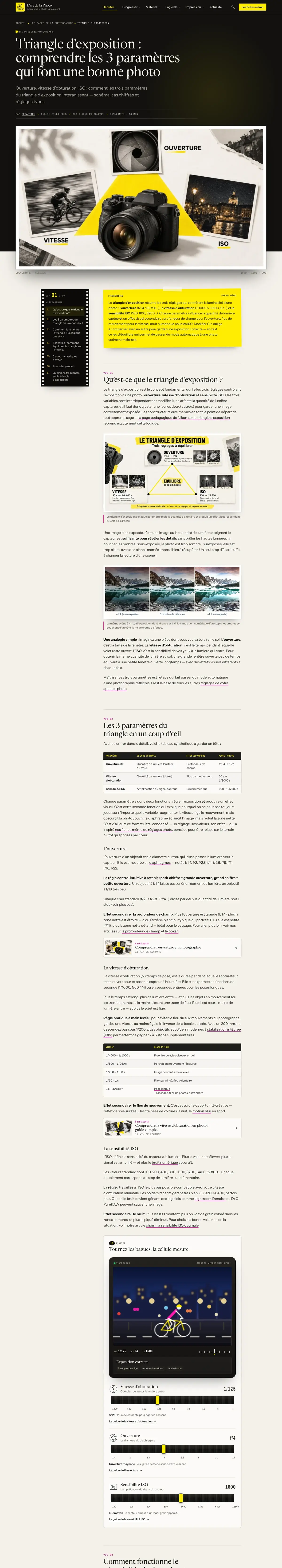 Article du site L’Art de la Photo sur ordinateur, capture de la page entière