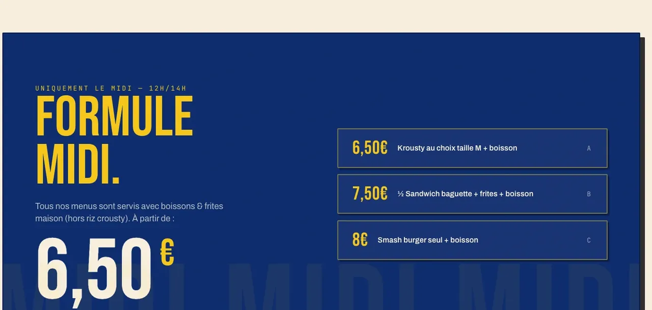 Détail du site O’18 : le panneau du midi