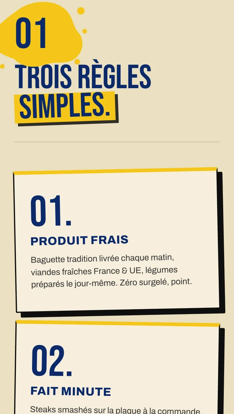 Détail du site O’18 : les trois règles