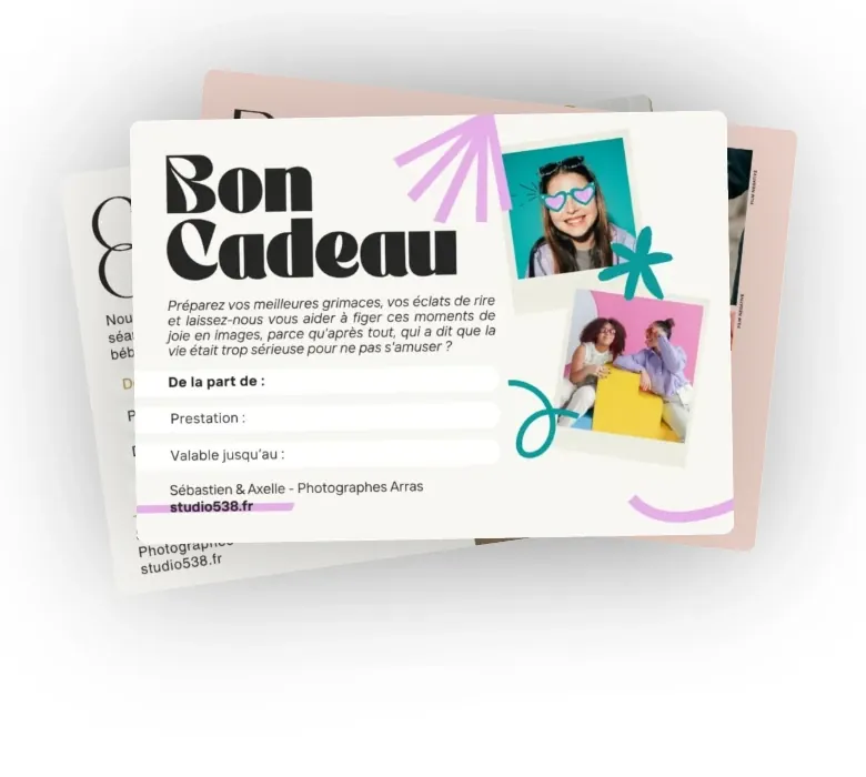 Détail du site STUDIØ 538 : les cartes en éventail