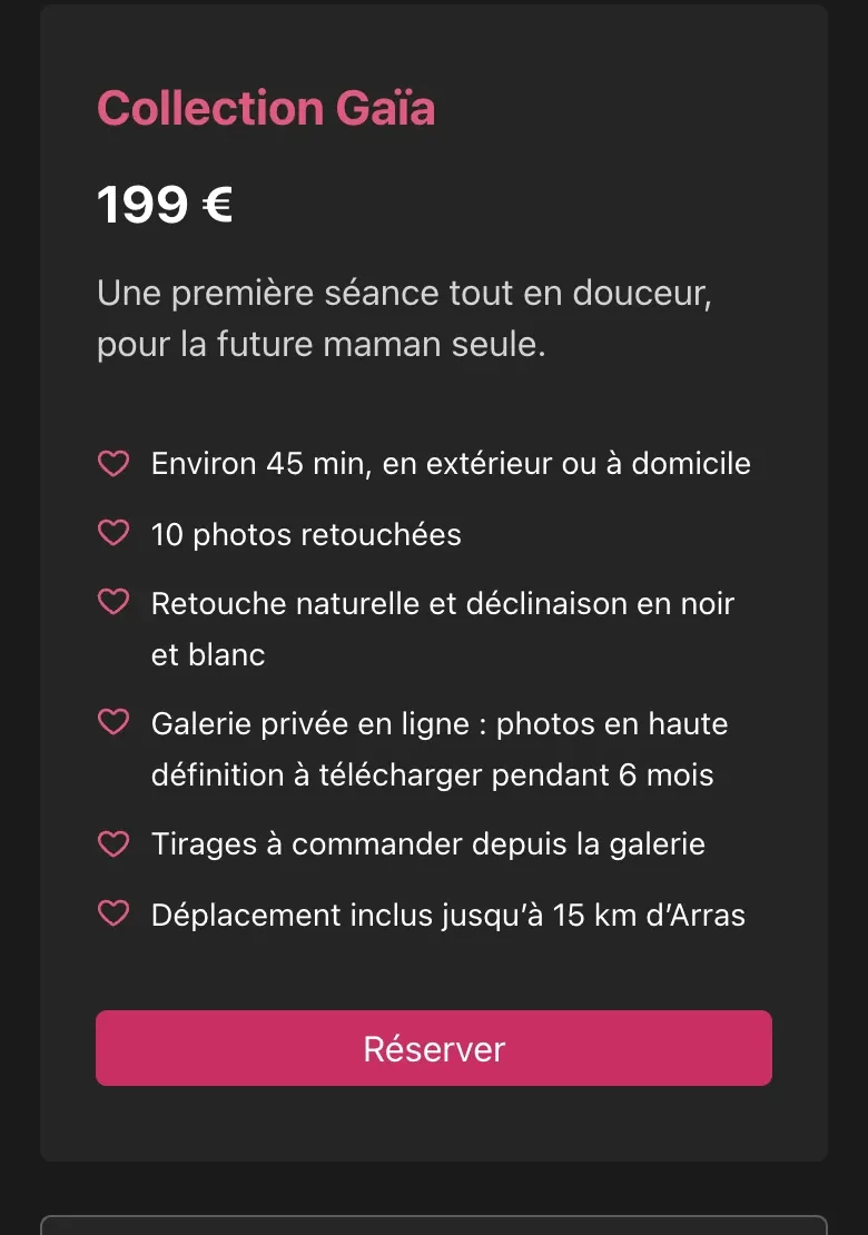 Détail du site STUDIØ 538 : les trois collections