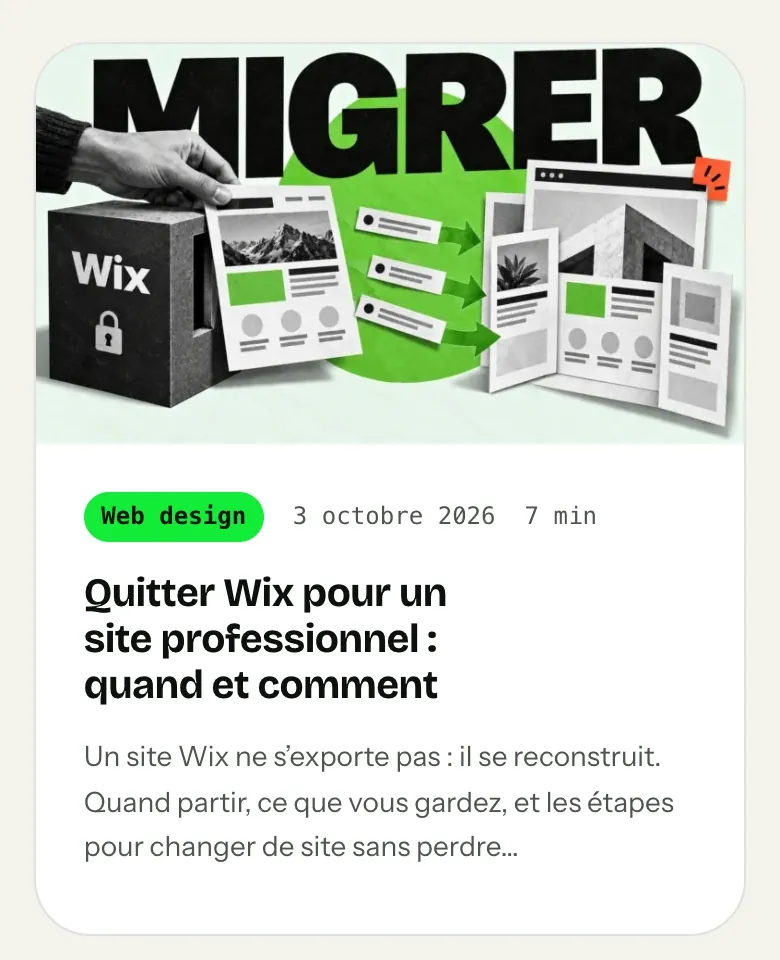 Détail du site Wasabi Web Design : les collages